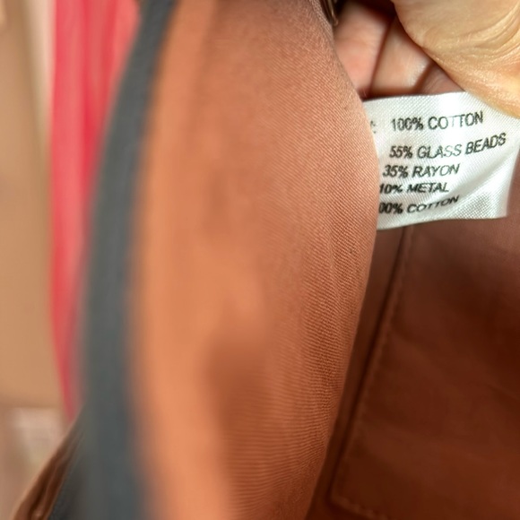 Beaded Floral Golden Clutch Purse with strap - Picture 8 of 12